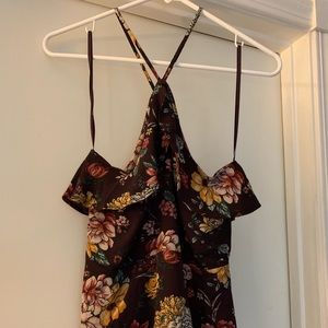 Purple Floral Monteau Casual Blouse